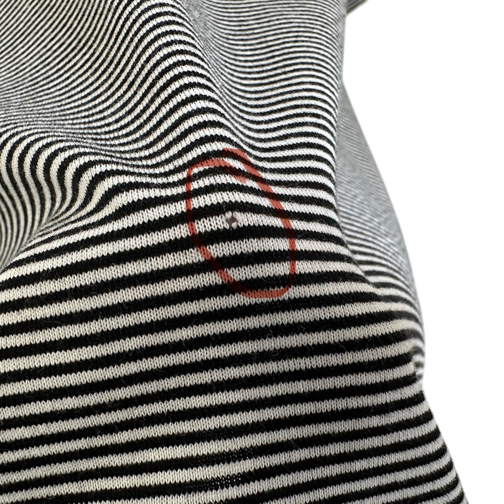 Burberry Golf Mens Striped Short Sleeve Polo Shirt Size Large Black White Cotton - Picture 5 of 10